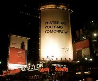 Nike Yesterday You Said Tomorrow Just Do It HD Wallpaper Companies