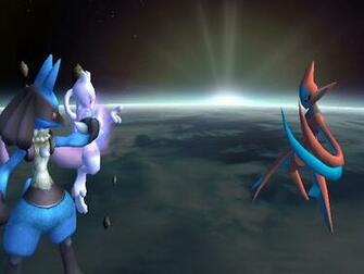 Mewtwo Lucario Vs Deoxys By Codeworddurtbagbeep