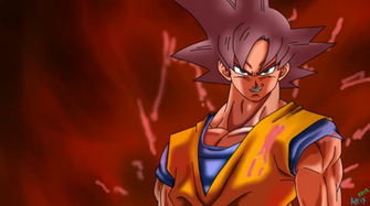 Goku Super Saiyan God By Lilrwar