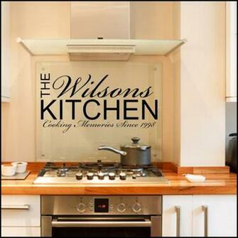 Personalised Kitchen Wall Sticker Decals
