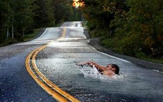 Men Weird Wallpaper Chuck Norris Swimming