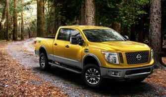 Wallpaper Nissan Titan Pickup Suv Yellow Cars