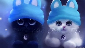 Kawaii Anime Cat Wallpaper