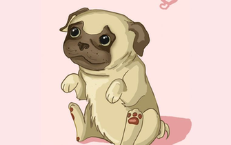 Dogs Pugs Artwork Ql