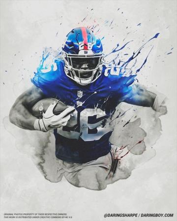 Saquon Barkley New York Giants Nfl Football Art Ny
