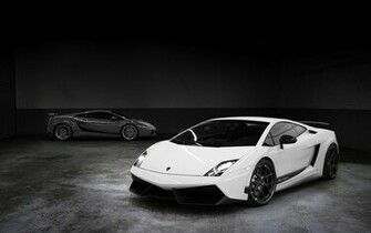 Lamborghini Gallardo In Garaga Black And White Photo HD Wallpaper