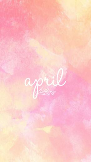 Watercolor April Month Wallpaper Fondos Edit Evaxo