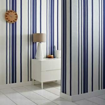Shimmering Silver Streams Break Up The Contrasting Navy And White To