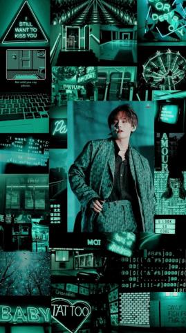 Taehyung Green Aesthetetic Wallpaper Credits To