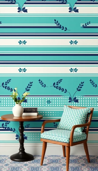 Preppy Teal Wallpaper
