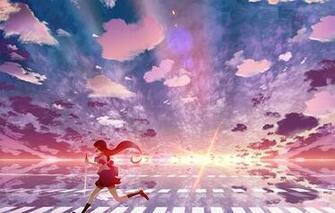 Wallpaper Schoolgirl Art Umbrella Anime Skyt2 Girl