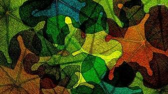 Leaves Contours Wallpaper Abstract