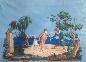 19th Century Jean Zuber Et Cie Wallpaper Mural Block Printed Image