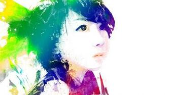 Girl Portrait Colorful Bright Wallpaper