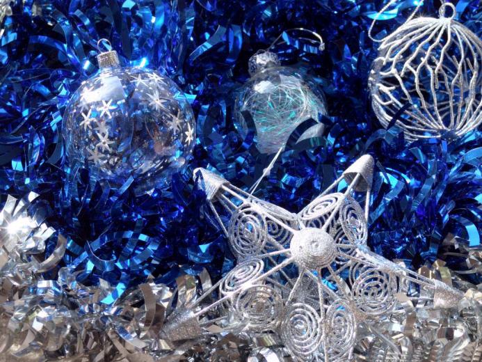 Wallpaper Blue Christmas Penguin