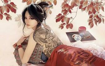 Modern Geisha Wallpaper