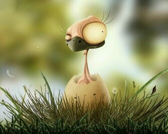 3d Baby Bird Wallpaper