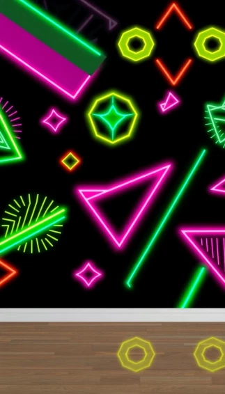 Black And Neon Wallpaper