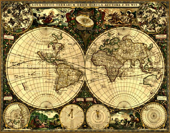 Map Fabric Wallpaper Gift Wrap And Decals Spoonflower Old World