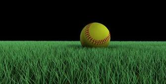 Motion Graphics Softball Rolling On Grass Videohive