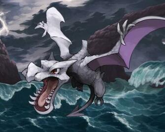 Aerodactyl Pokemon Dragon Sea Waves