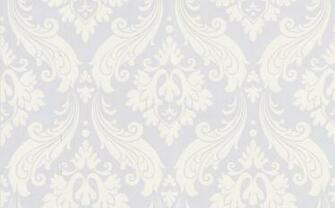 Wallpaper Vintage Flock Baroque Light Grey White