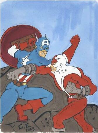 Capt America Vs Canuck Color By Kid Supreme
