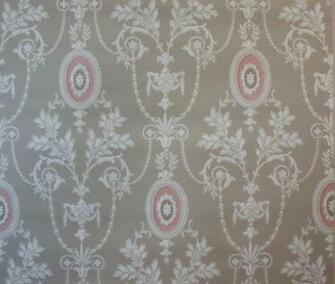S Vintage Wallpaper Pink And White Medallion On Gray