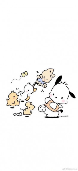 Pochacco Hello Kitty iPhone Wallpaper Cute Doodles