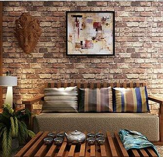 Blooming Wall 3d Faux Cultural Brick Stone Wallpaper Roll For