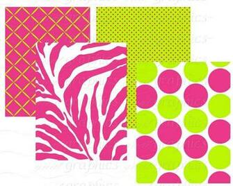 Hot Pink Lime Green Background Digital