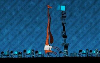 Office Giraffe Humor Tie Computers Wallpaper