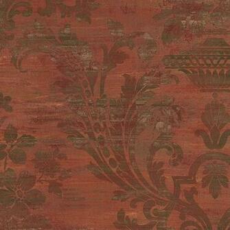 Large Scale Damask In Burgandy Ch22559 Traditional Wallpaper