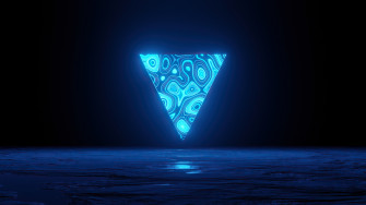 Wallpaper Blue Triangle Variant Abstract Dark