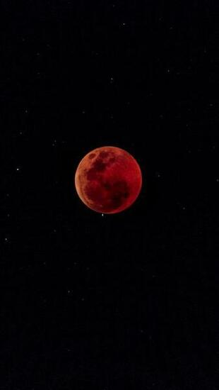 Wallpaper Full Moon Eclipse Red Fiery