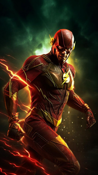 The Flash Running In Dc Comics Art