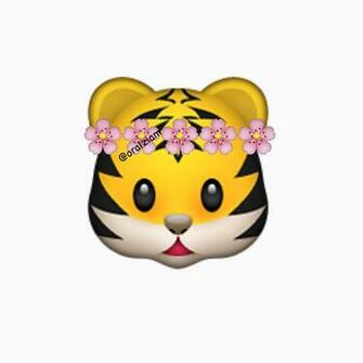 Tags For This Image Include Flower Tiger Emoji Cool And Art