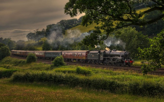 Rain Locomotive Composition Wallpaper