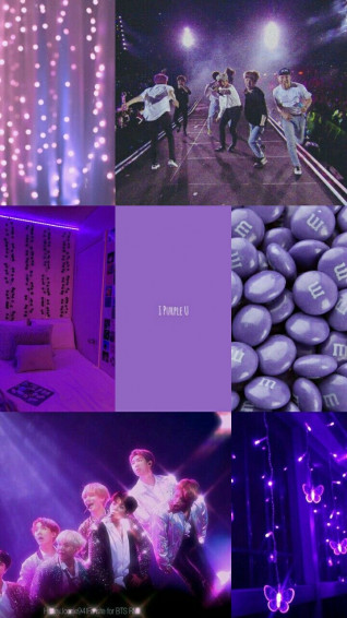 Bts Ot7 Purple Aesthetic Wallpaper