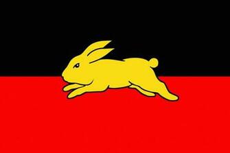 South Sydney Rabbitohs Aboriginal Flag Wallpaper V1