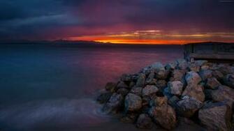 Seattle Wallpaper Os Windows Alki Beach Sunset Sunrise