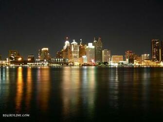 Detroit Skyline At Night