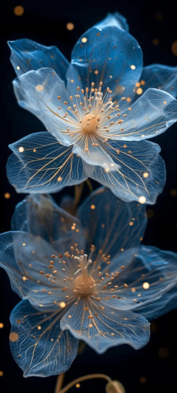 Blue Floral Wallpaper