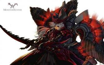 Monster Hunter Big Long Sword Armor Weapong Female Girl Anime HD