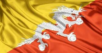 Bhutan Countries Flag Wallpaper Bronze