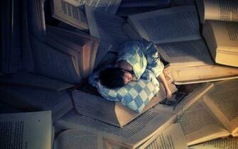 Sleep With Books Wallpaper Myspace Background
