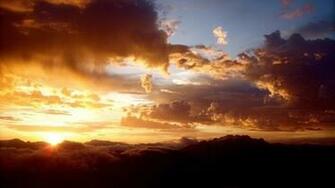 Wallpaper Clouds Sun Sunset Colors Height Air Sky 4k