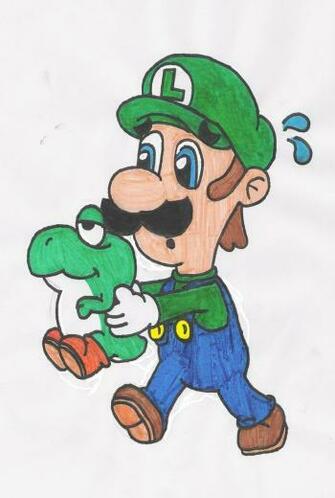 Luigi And Baby Yoshi Ruseau