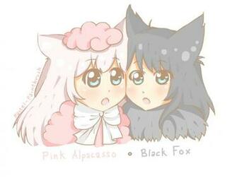Fox Logo Wallpaper Blue Pink