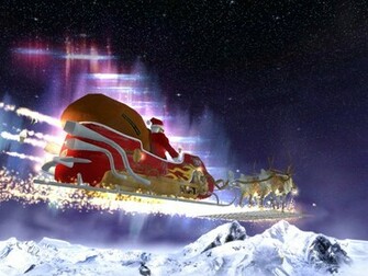 Santa Claus Sleigh Photos Best Christmas Theme Wallpaper For Desktop